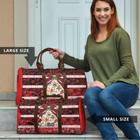 Polynesian Hibiscus Tribal Christmas Bow Travel Bag LT9 - Polynesian Pride
