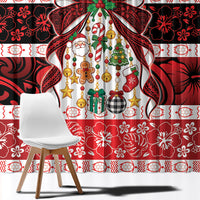 Polynesian Hibiscus Tribal Christmas Bow Window Curtain LT9 - Polynesian Pride