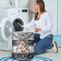 Polynesian Tribal Pattern Christmas Bow Laundry Basket