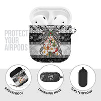 Polynesian Tribal Pattern Christmas Bow AirPods Case