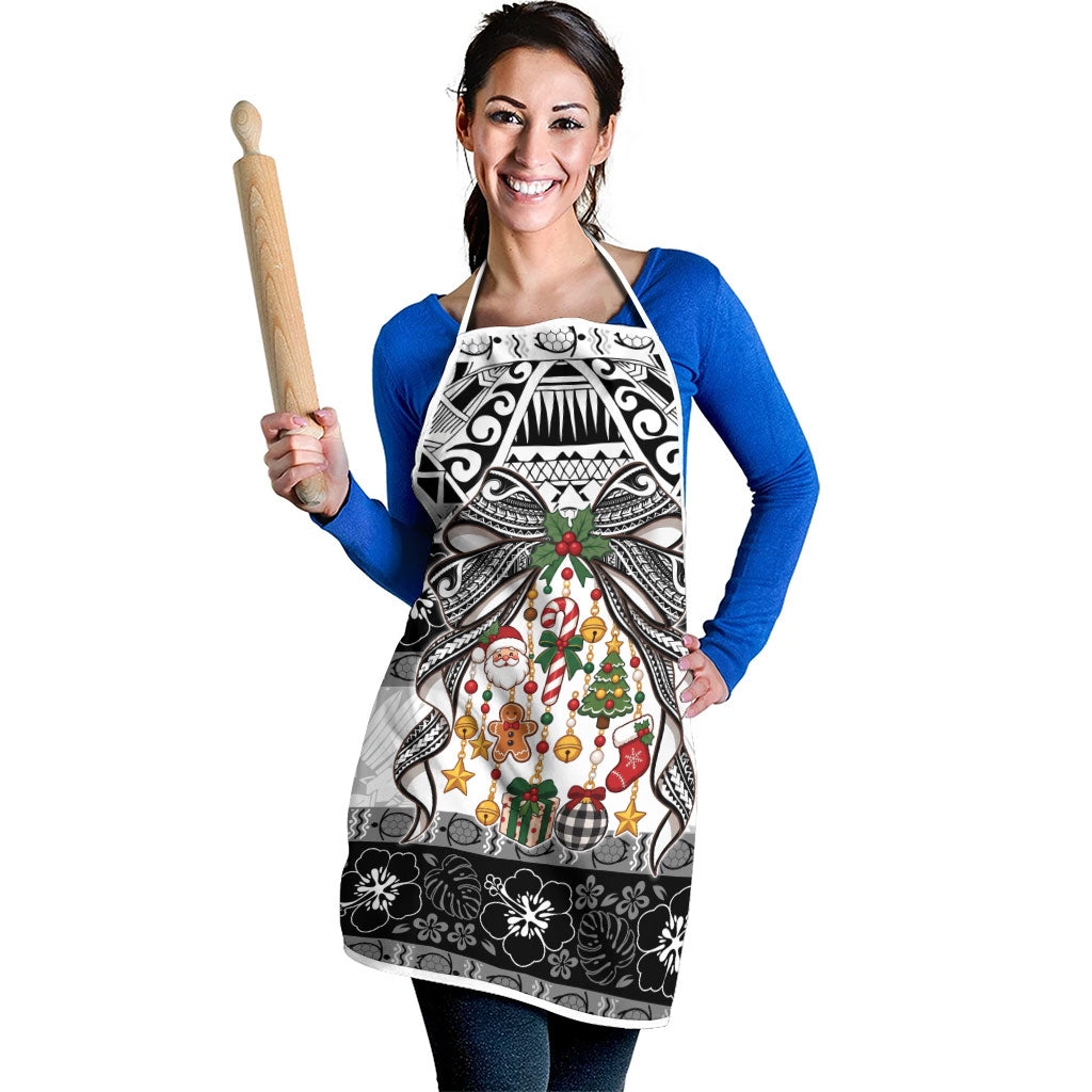 Polynesian Tribal Pattern Christmas Bow Apron