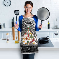 Polynesian Tribal Pattern Christmas Bow Apron