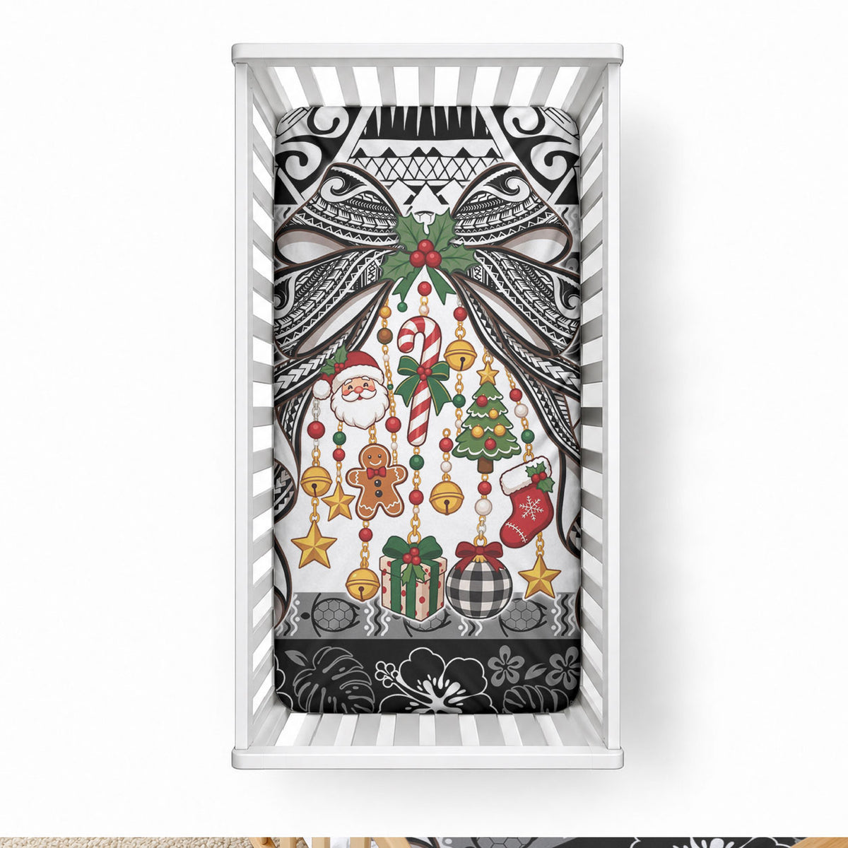 Polynesian Tribal Pattern Christmas Bow Baby Bed Cover LT9 28 × 52 in Multicolor - Polynesian Pride