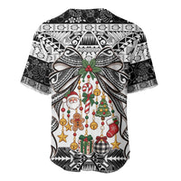 Polynesian Tribal Pattern Christmas Bow Baseball Jersey LT9 - Polynesian Pride