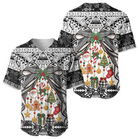 Polynesian Tribal Pattern Christmas Bow Baseball Jersey LT9 - Polynesian Pride