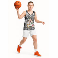 Polynesian Tribal Pattern Christmas Bow Basketball Jersey
