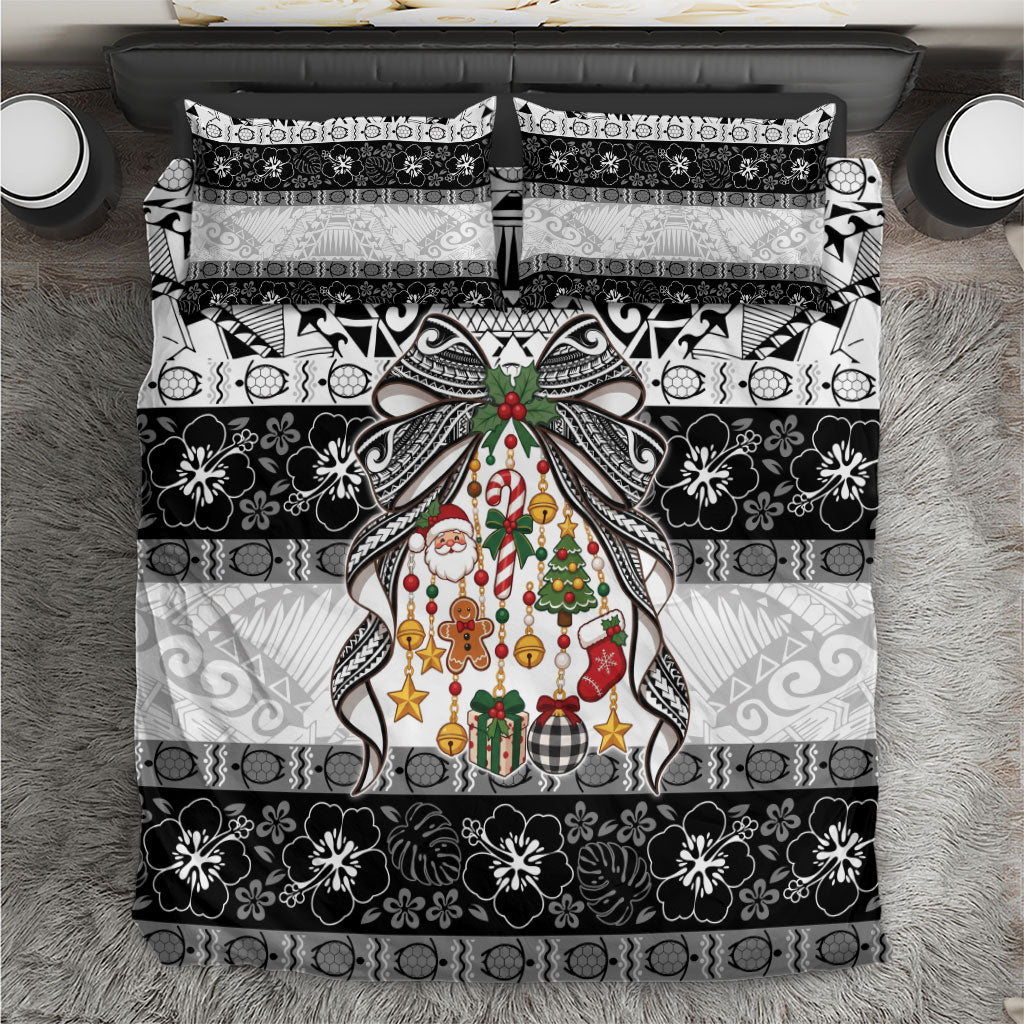 Polynesian Tribal Pattern Christmas Bow Bedding Set