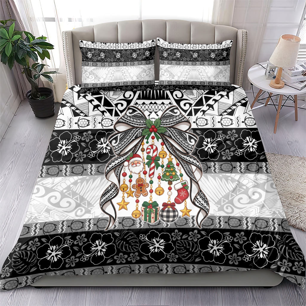 Polynesian Tribal Pattern Christmas Bow Bedding Set