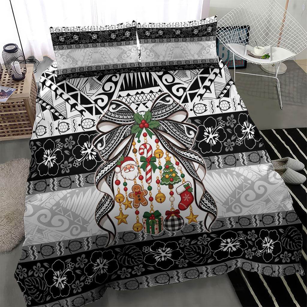 Polynesian Tribal Pattern Christmas Bow Bedding Set