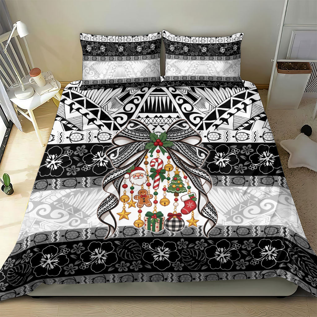 Polynesian Tribal Pattern Christmas Bow Bedding Set