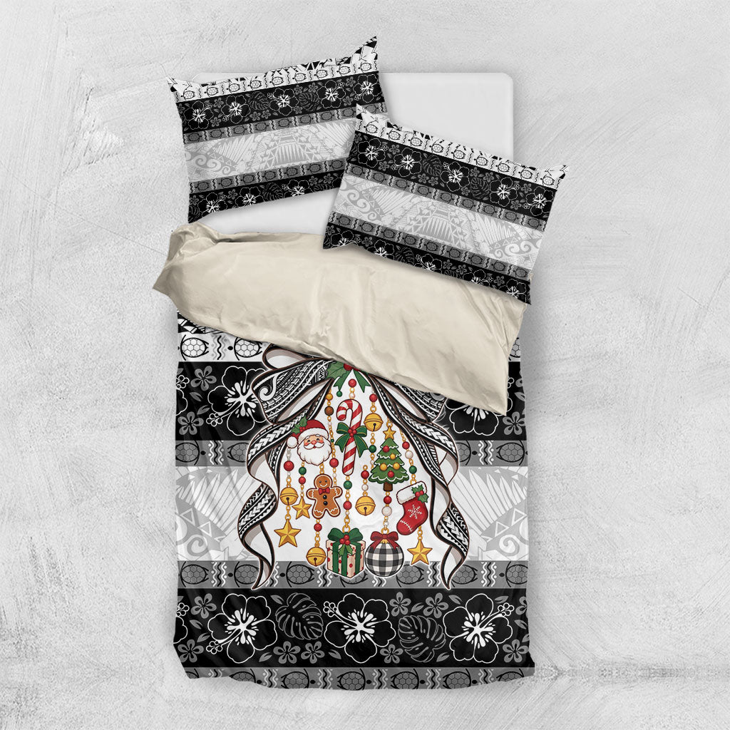 Polynesian Tribal Pattern Christmas Bow Bedding Set