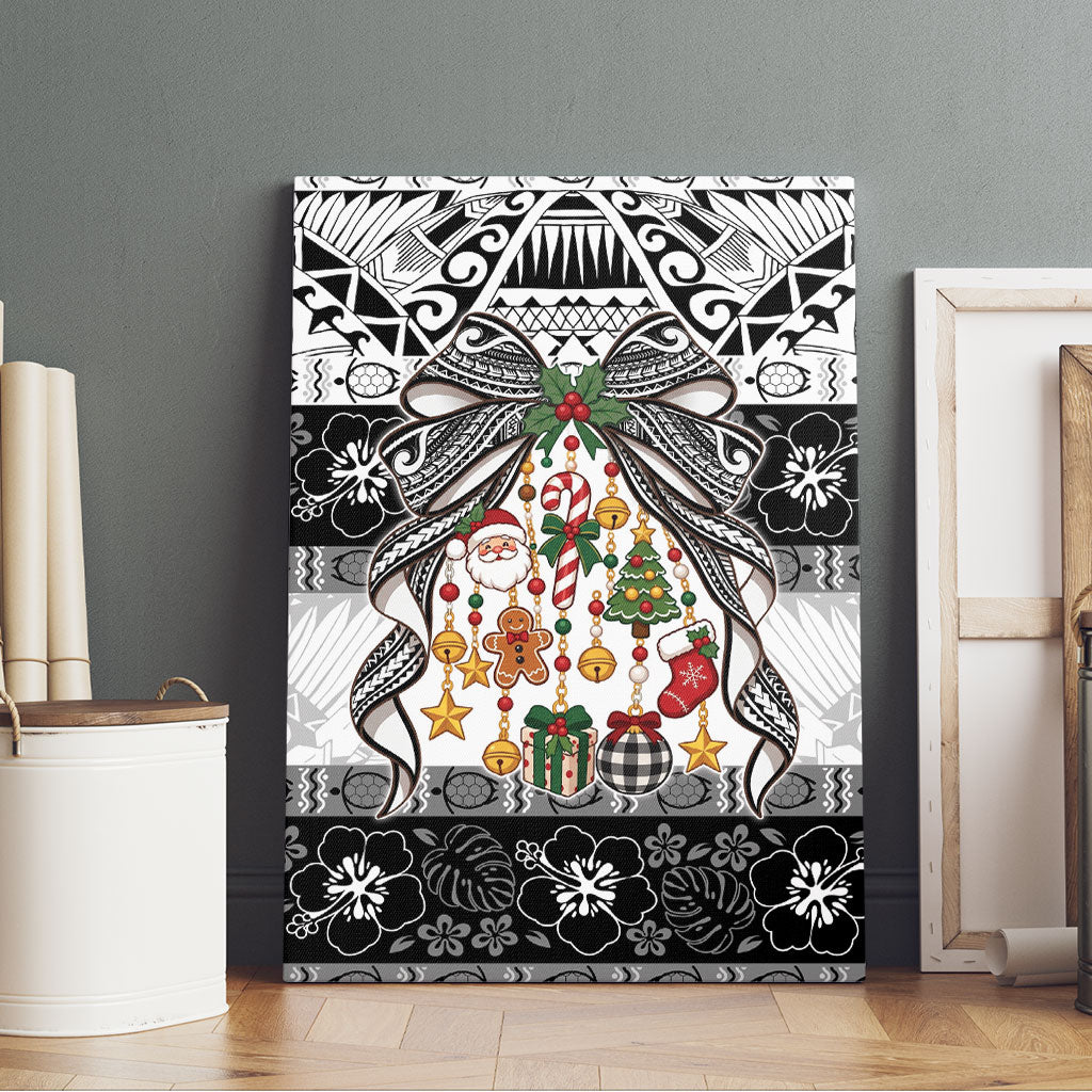Polynesian Tribal Pattern Christmas Bow Canvas Wall Art LT9 - Polynesian Pride