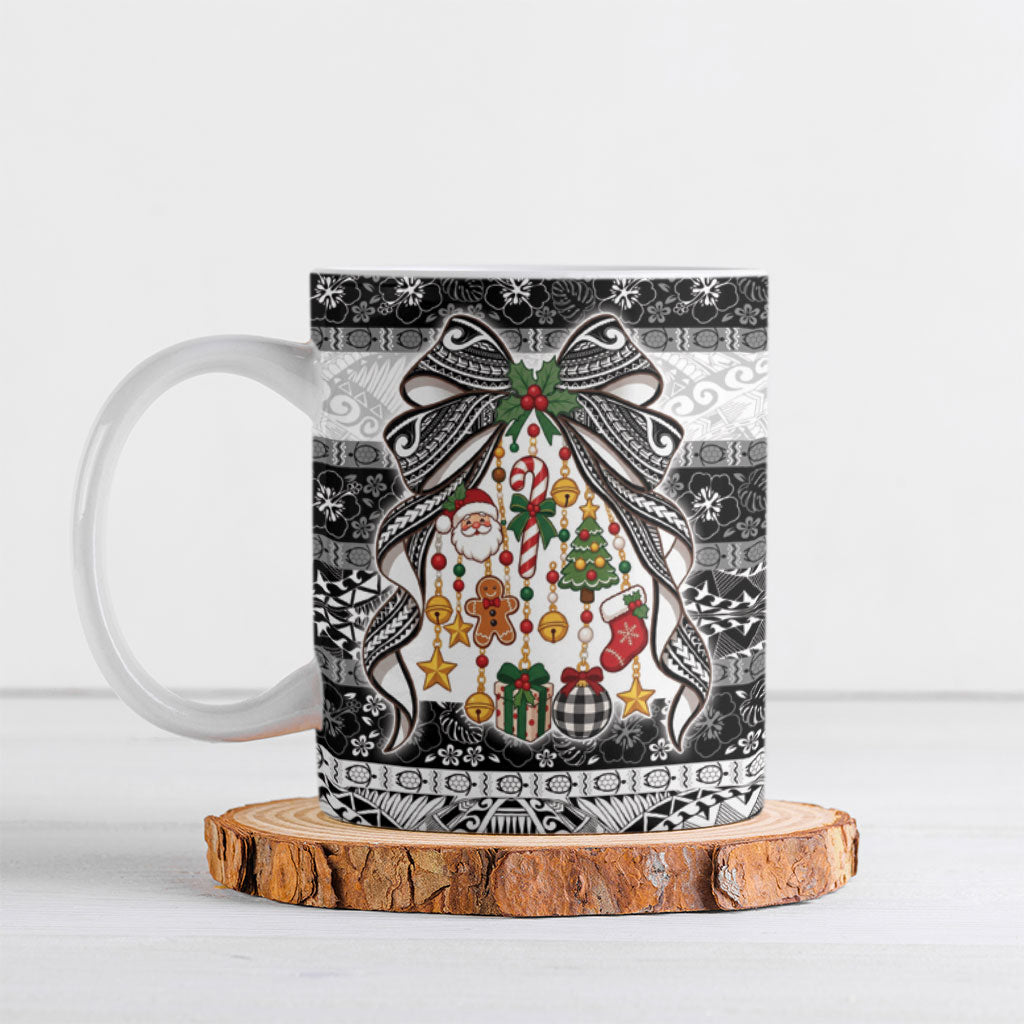 Polynesian Tribal Pattern Christmas Bow Ceramic Mug LT9 Multicolor - Polynesian Pride