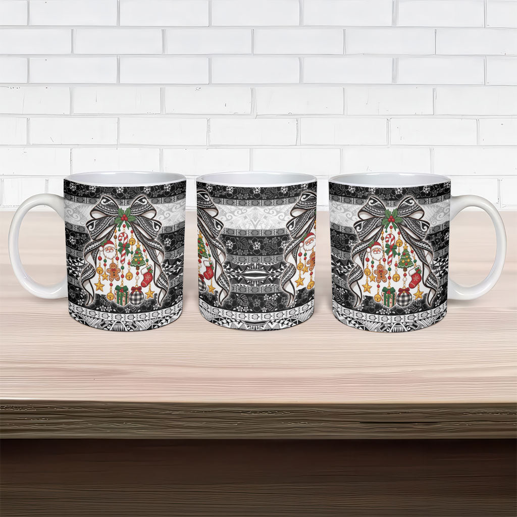 Polynesian Tribal Pattern Christmas Bow Ceramic Mug LT9 - Polynesian Pride