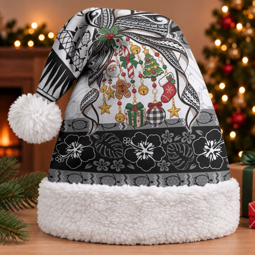 Polynesian Tribal Pattern Christmas Bow Christmas Santa Hat
