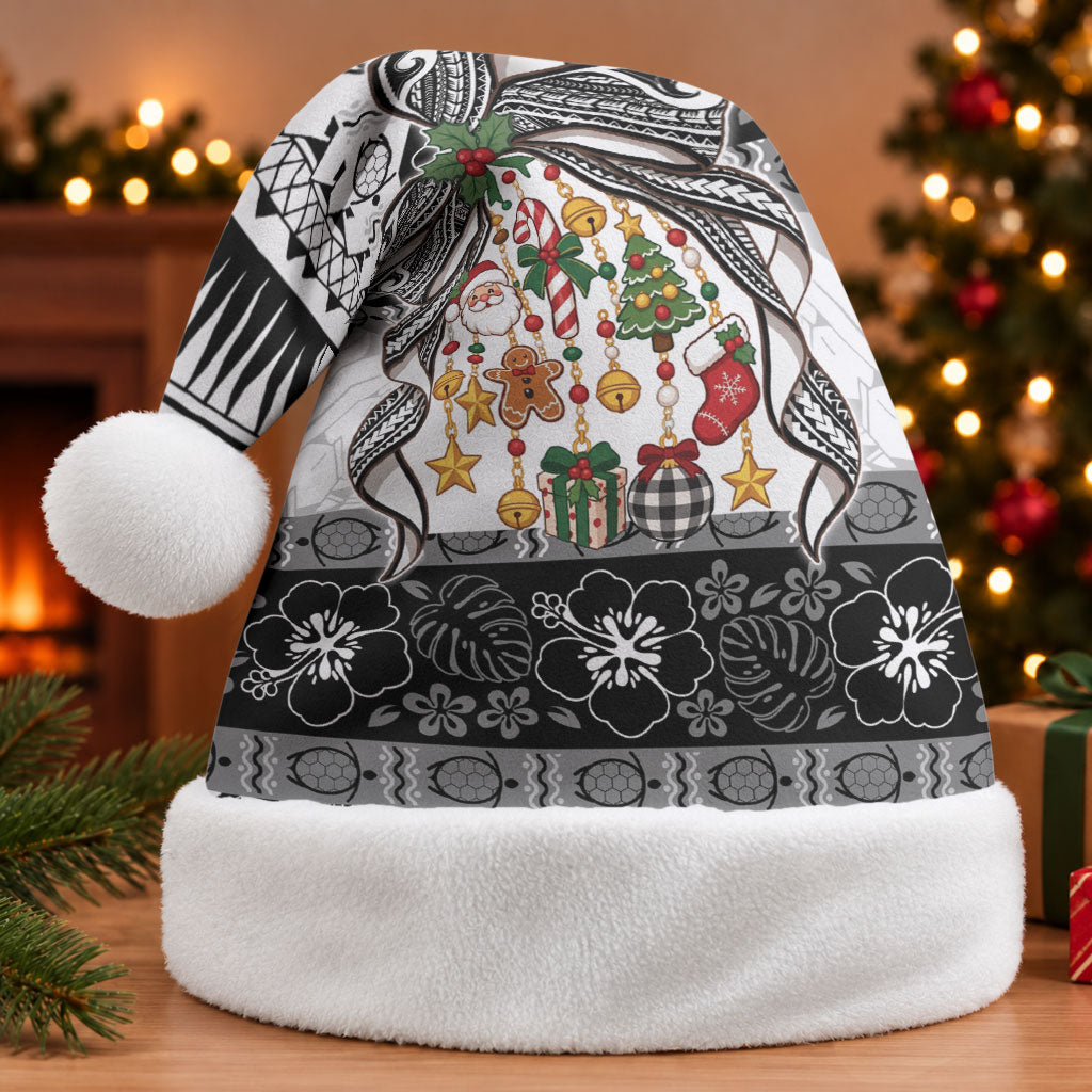 Polynesian Tribal Pattern Christmas Bow Christmas Santa Hat