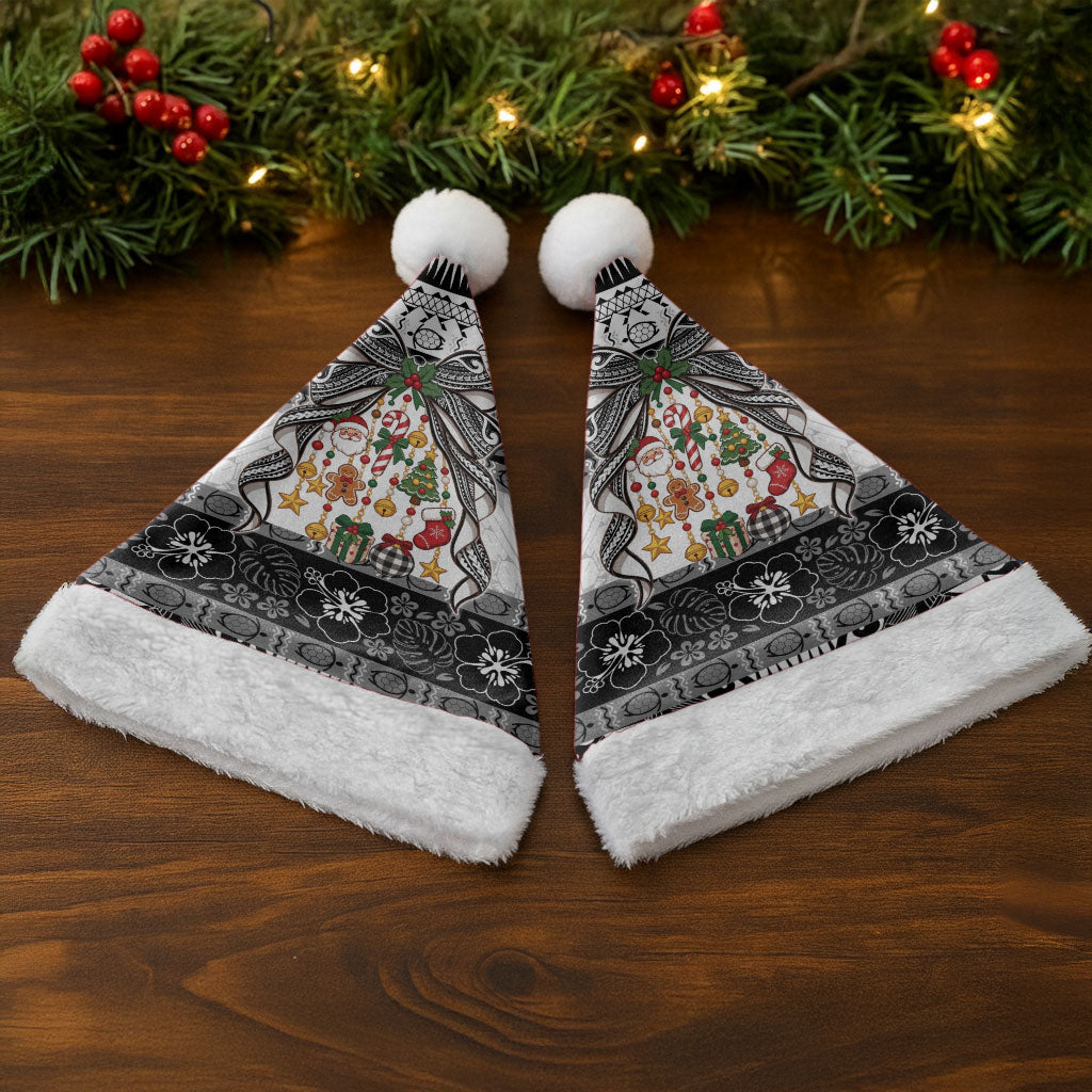Polynesian Tribal Pattern Christmas Bow Christmas Santa Hat