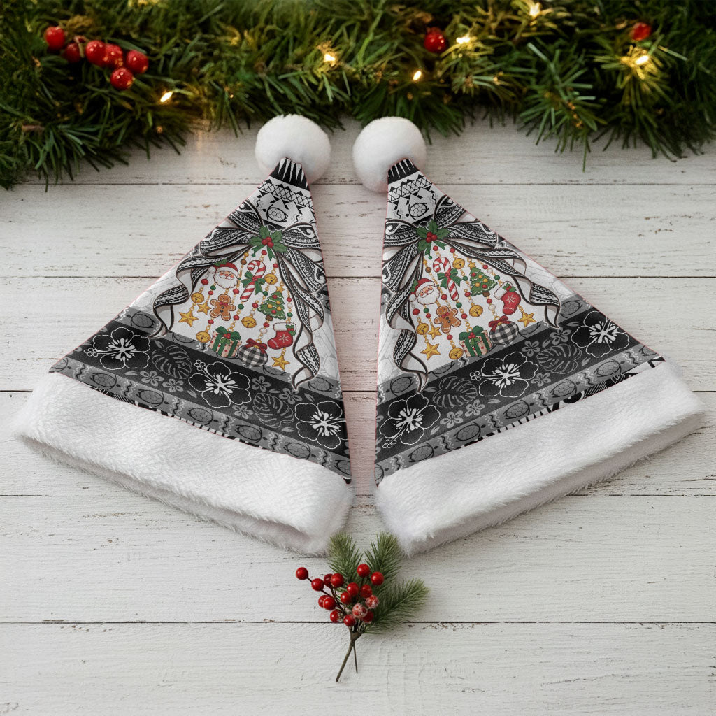 Polynesian Tribal Pattern Christmas Bow Christmas Santa Hat