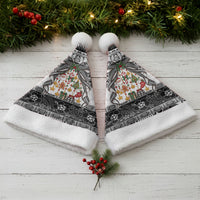 Polynesian Tribal Pattern Christmas Bow Christmas Santa Hat