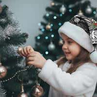 Polynesian Tribal Pattern Christmas Bow Christmas Santa Hat