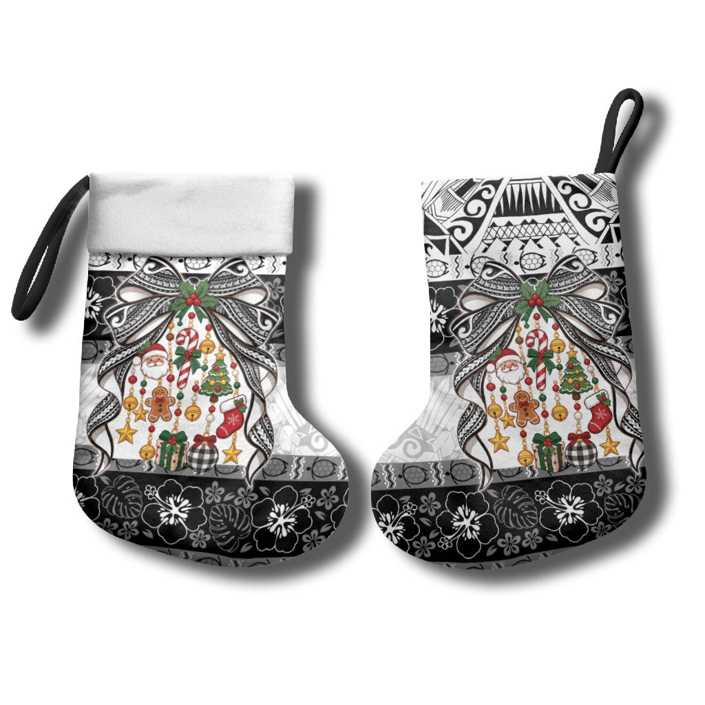 Polynesian Tribal Pattern Christmas Bow Christmas Stocking LT9 - Polynesian Pride