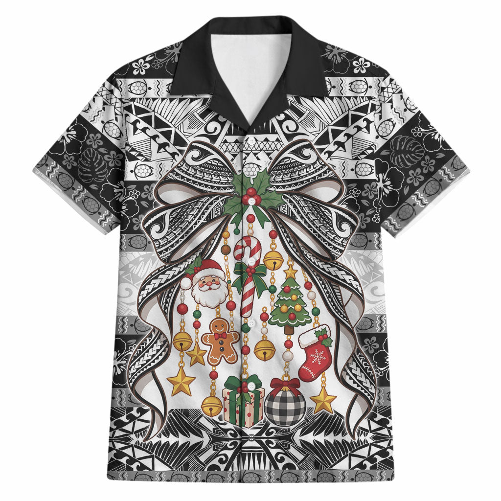 Polynesian Tribal Pattern Christmas Bow Hawaiian Shirt LT9 Multicolor - Polynesian Pride