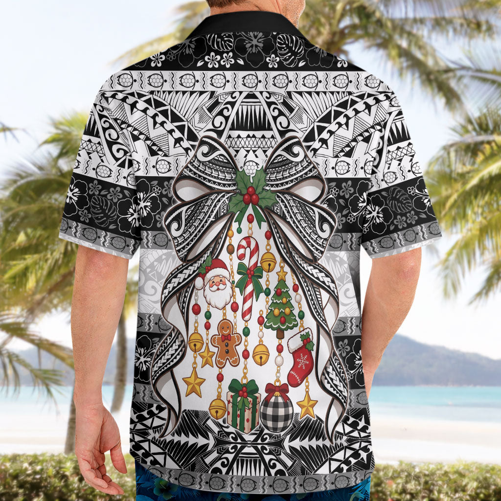 Polynesian Tribal Pattern Christmas Bow Hawaiian Shirt LT9 - Polynesian Pride