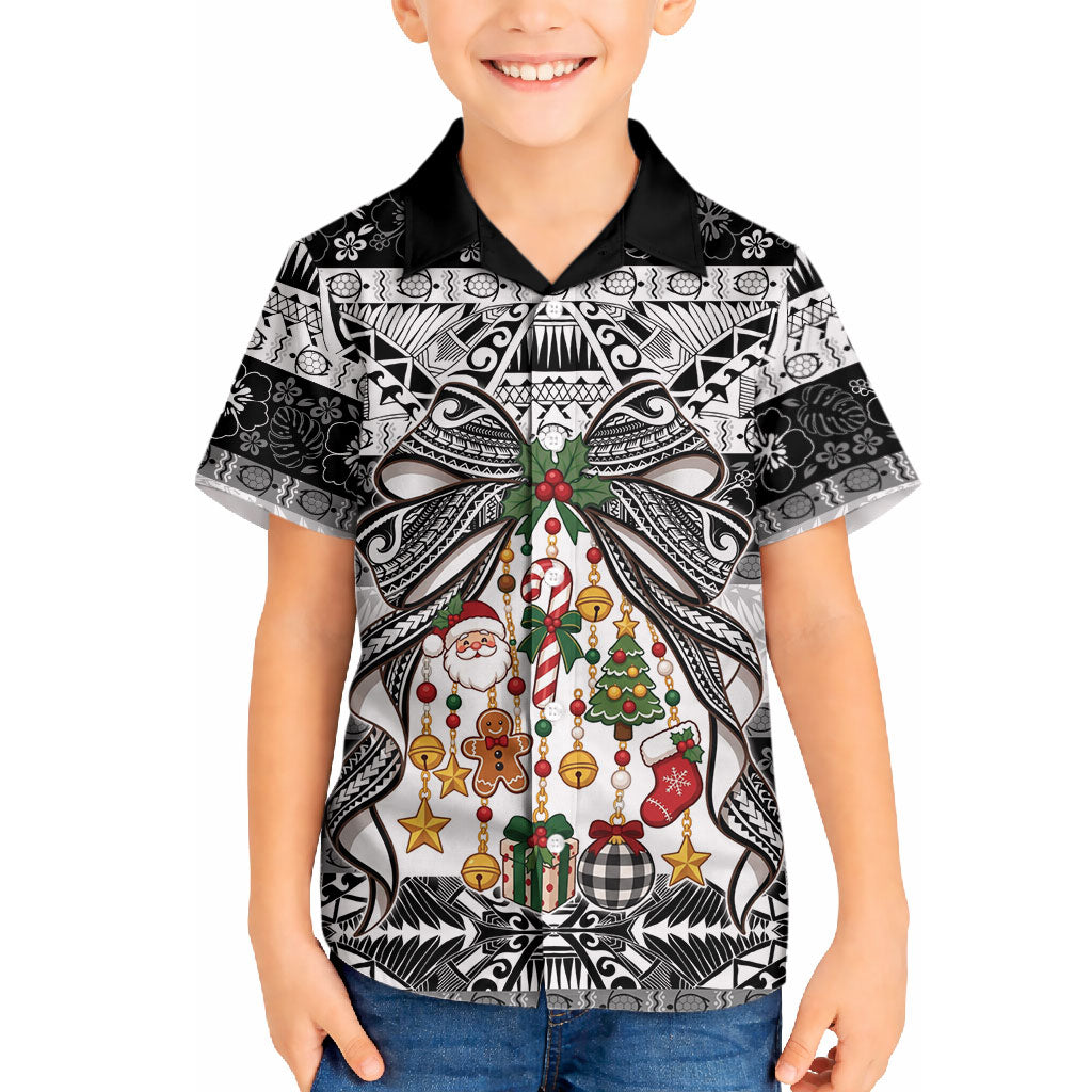 Polynesian Tribal Pattern Christmas Bow Hawaiian Shirt LT9 - Polynesian Pride