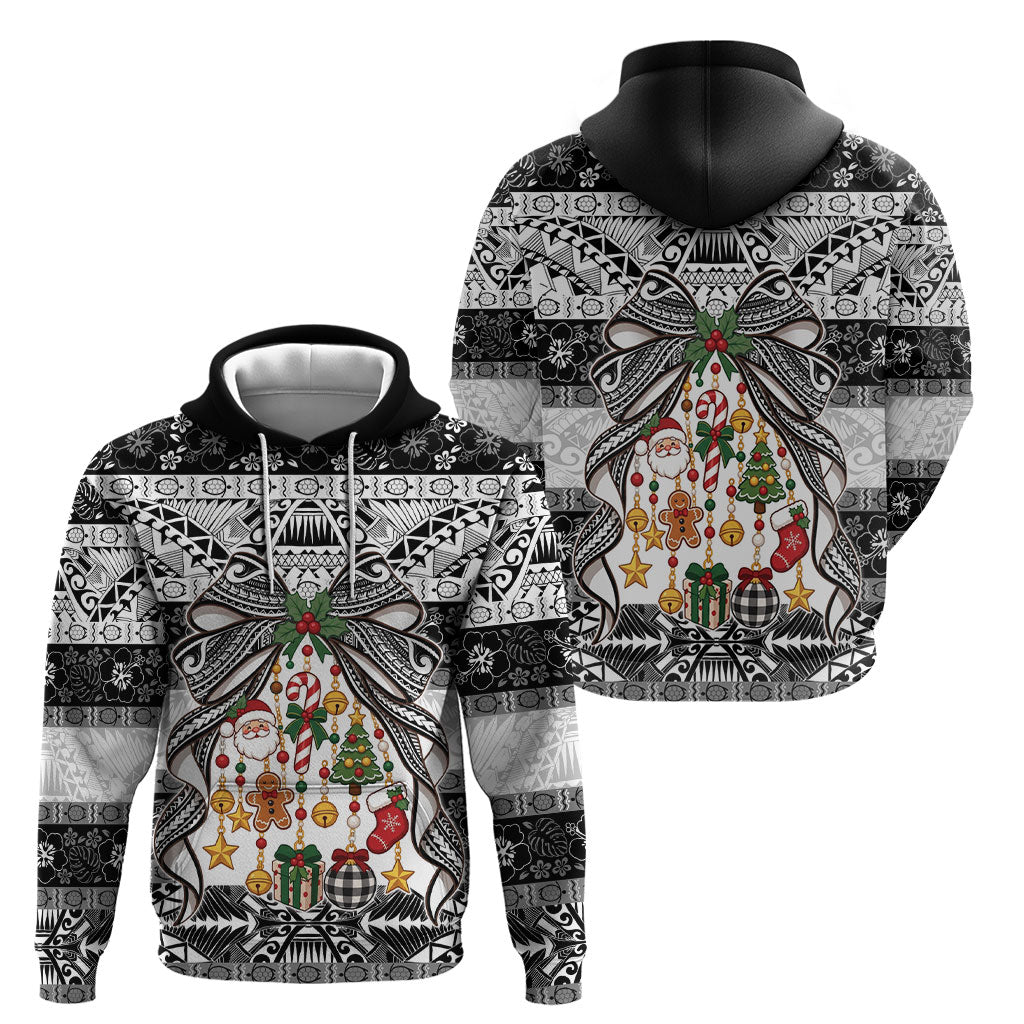 Polynesian Tribal Pattern Christmas Bow Hoodie LT9 - Polynesian Pride