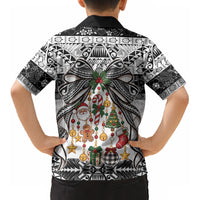 Polynesian Tribal Pattern Christmas Bow Kid Hawaiian Shirt LT9 - Polynesian Pride