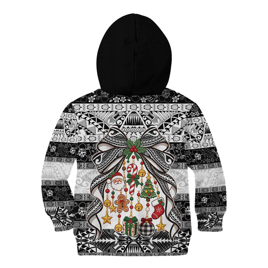 Polynesian Tribal Pattern Christmas Bow Kid Hoodie
