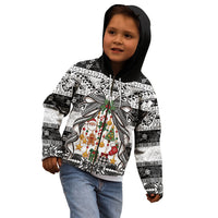 Polynesian Tribal Pattern Christmas Bow Kid Hoodie
