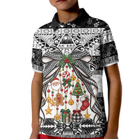 Polynesian Tribal Pattern Christmas Bow Kid Polo Shirt LT9 Kid Multicolor - Polynesian Pride