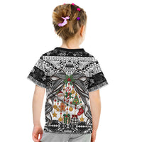 Polynesian Tribal Pattern Christmas Bow Kid T Shirt