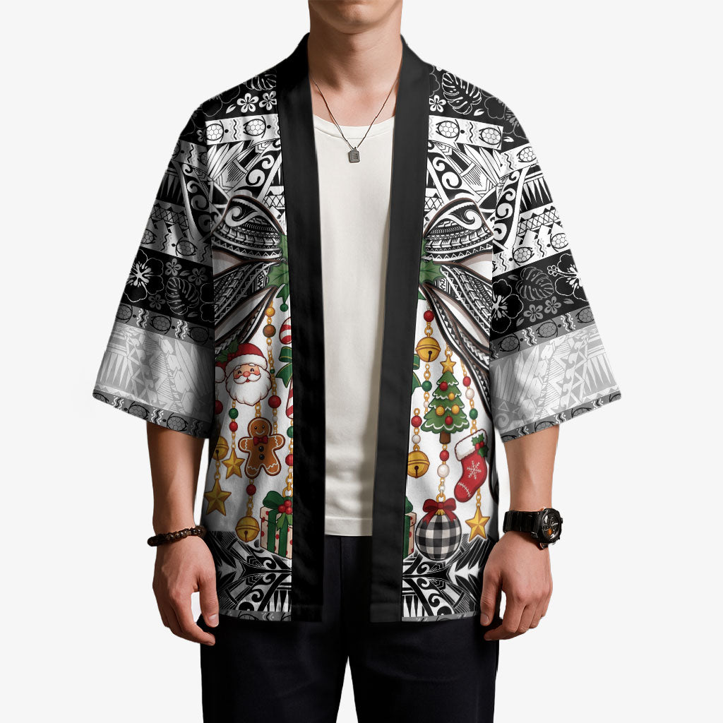 Polynesian Tribal Pattern Christmas Bow Kimono LT9 - Polynesian Pride