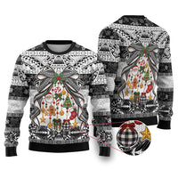 Polynesian Tribal Pattern Christmas Bow Ugly Christmas Sweater LT9 Multicolor - Polynesian Pride