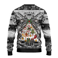 Polynesian Tribal Pattern Christmas Bow Ugly Christmas Sweater LT9 - Polynesian Pride