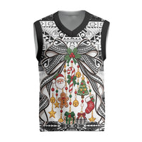 Polynesian Tribal Pattern Christmas Bow Christmas Knitted V-Neck Vest LT9 Multicolor - Polynesian Pride