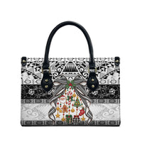 Polynesian Tribal Pattern Christmas Bow Leather Bag LT9 - Polynesian Pride