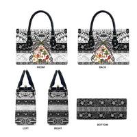 Polynesian Tribal Pattern Christmas Bow Leather Bag LT9 - Polynesian Pride
