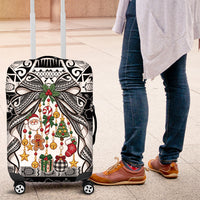 Polynesian Tribal Pattern Christmas Bow Luggage Cover
