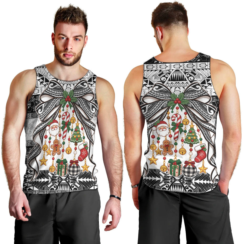 Polynesian Tribal Pattern Christmas Bow Men Tank Top LT9 - Polynesian Pride