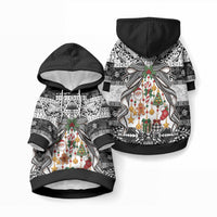Polynesian Tribal Pattern Christmas Bow Pet Hoodie