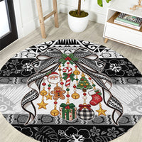 Polynesian Tribal Pattern Christmas Bow Round Carpet LT9 Multicolor - Polynesian Pride