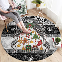 Polynesian Tribal Pattern Christmas Bow Round Carpet LT9 - Polynesian Pride