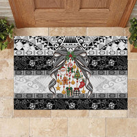 Polynesian Tribal Pattern Christmas Bow Rubber Doormat LT9 Multicolor - Polynesian Pride