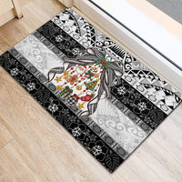 Polynesian Tribal Pattern Christmas Bow Rubber Doormat LT9 - Polynesian Pride