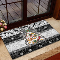 Polynesian Tribal Pattern Christmas Bow Rubber Doormat LT9 - Polynesian Pride