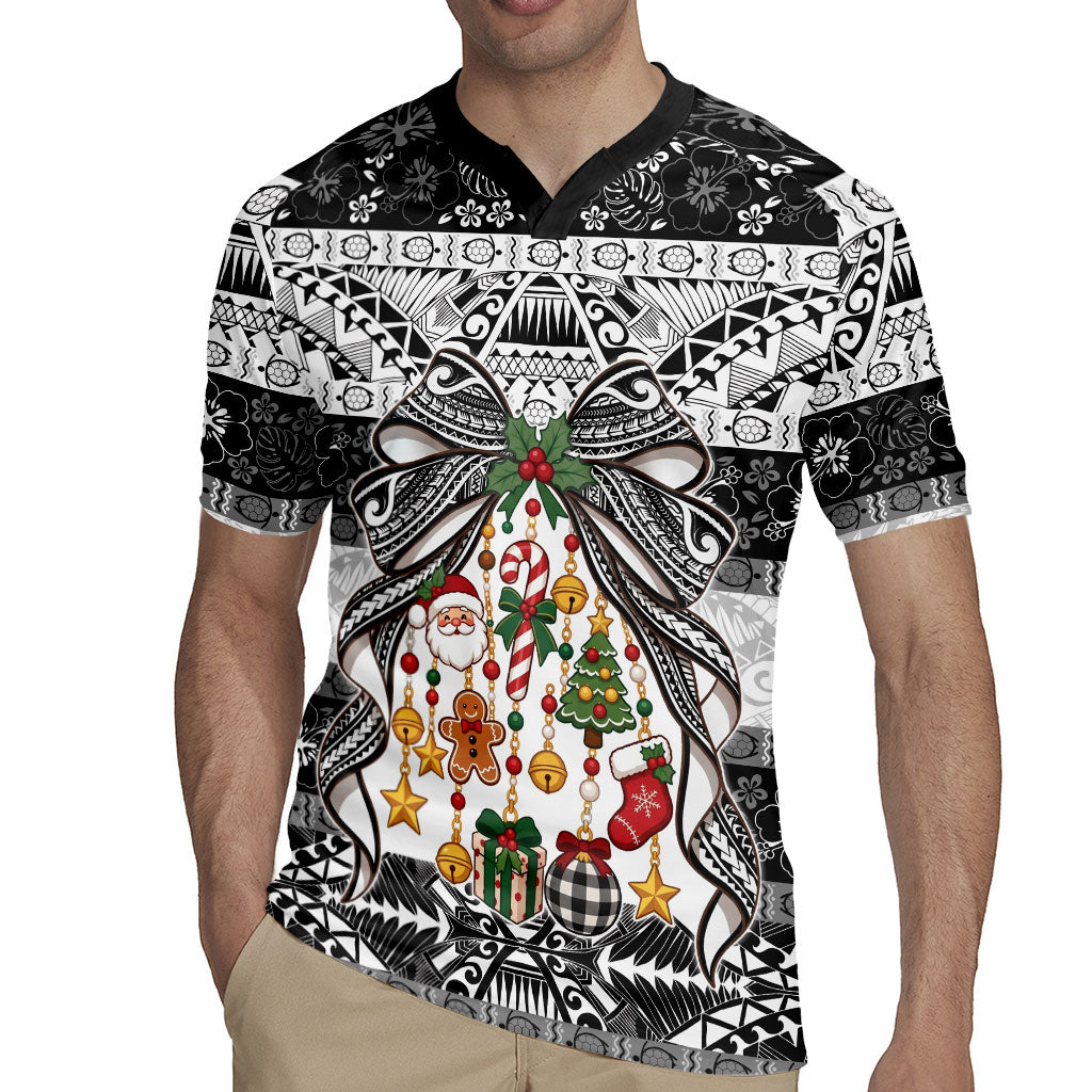 Polynesian Tribal Pattern Christmas Bow Rugby Jersey LT9 - Polynesian Pride