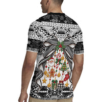 Polynesian Tribal Pattern Christmas Bow Rugby Jersey LT9 - Polynesian Pride